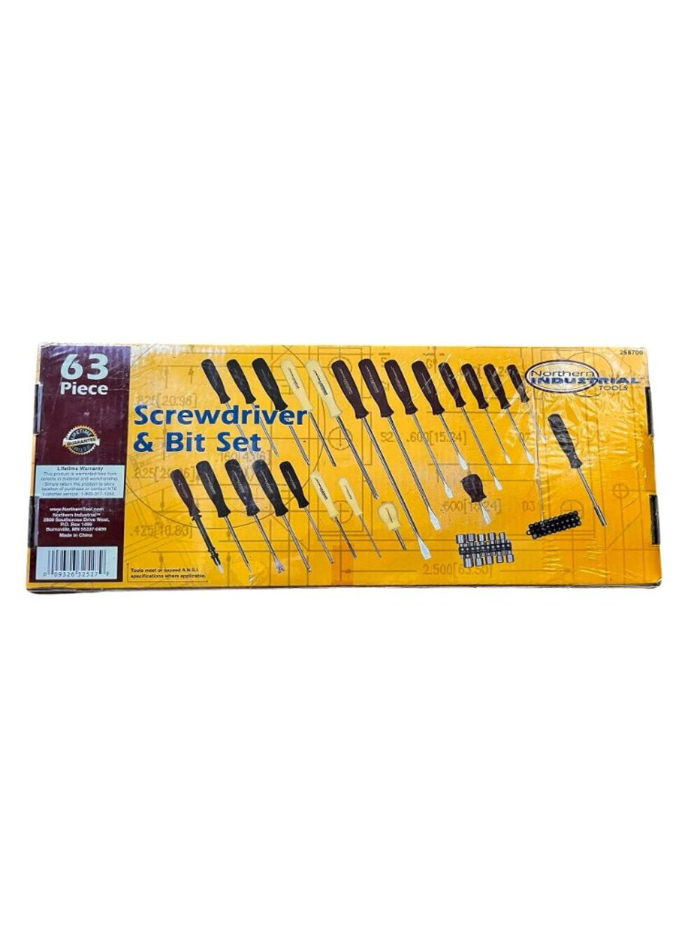 NEW 63-Piece Northern Industrial Screwdriver & Bit Set With Lifetime Warranty - Picture 5 of 6